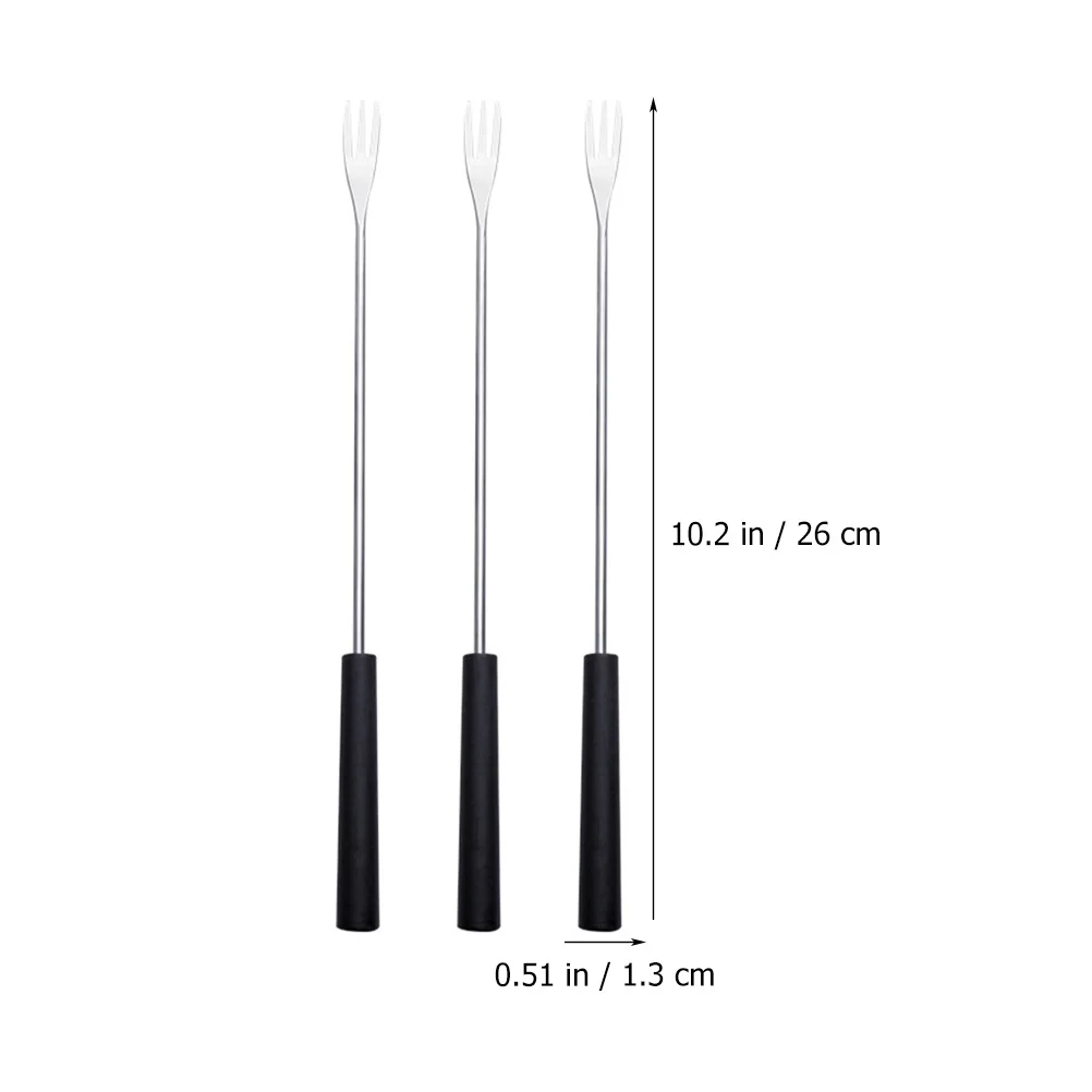 

12pcs Stainless Steel Fondue Forks for Fruit Salad Cake Dessert Cheese Meatball BBQ Tools Kitchen Supplies Portable Anti Rust