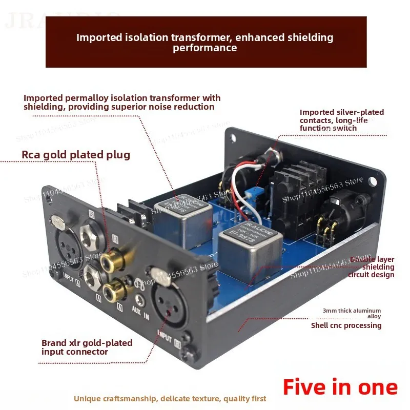 ISO-200S five-in-one multi-functional professional audio isolator eliminates audio current sound and noise canceller
