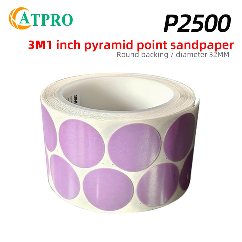 

3M466LA7 Pyramid Dot Sandpaper 1 Inch P2500grit Car Paint Dust Point Grinding Polishing Back Rubber Grinding Sheet 500 Pieces