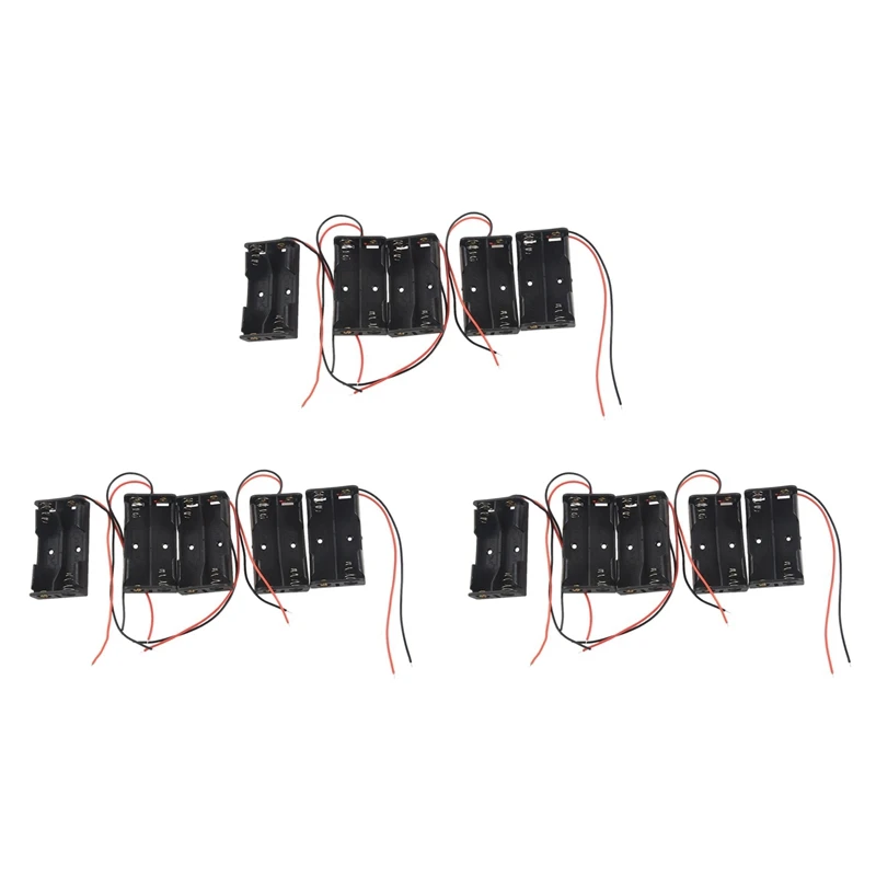 

15 Pcs 2 X 1.5V AA Battery Holder Case Box Black W Wire Leads-AAAE