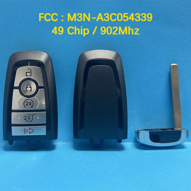 CN018142-FC 5 Button Smart Key FCC M3N-A3C054339 49 Chip 902MHz For Ford Mustang Lincoln Edge Explorer Expedition Fusion Mondeo