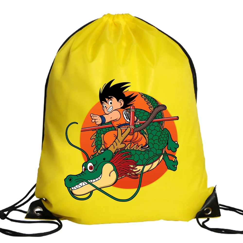 Dragons Ball Polyester Drawstring Bag Son Goku Gym Sports Backpack Pocket Bags Cool Anime Storage Bag Travel Bags Birthday Gifts view 3