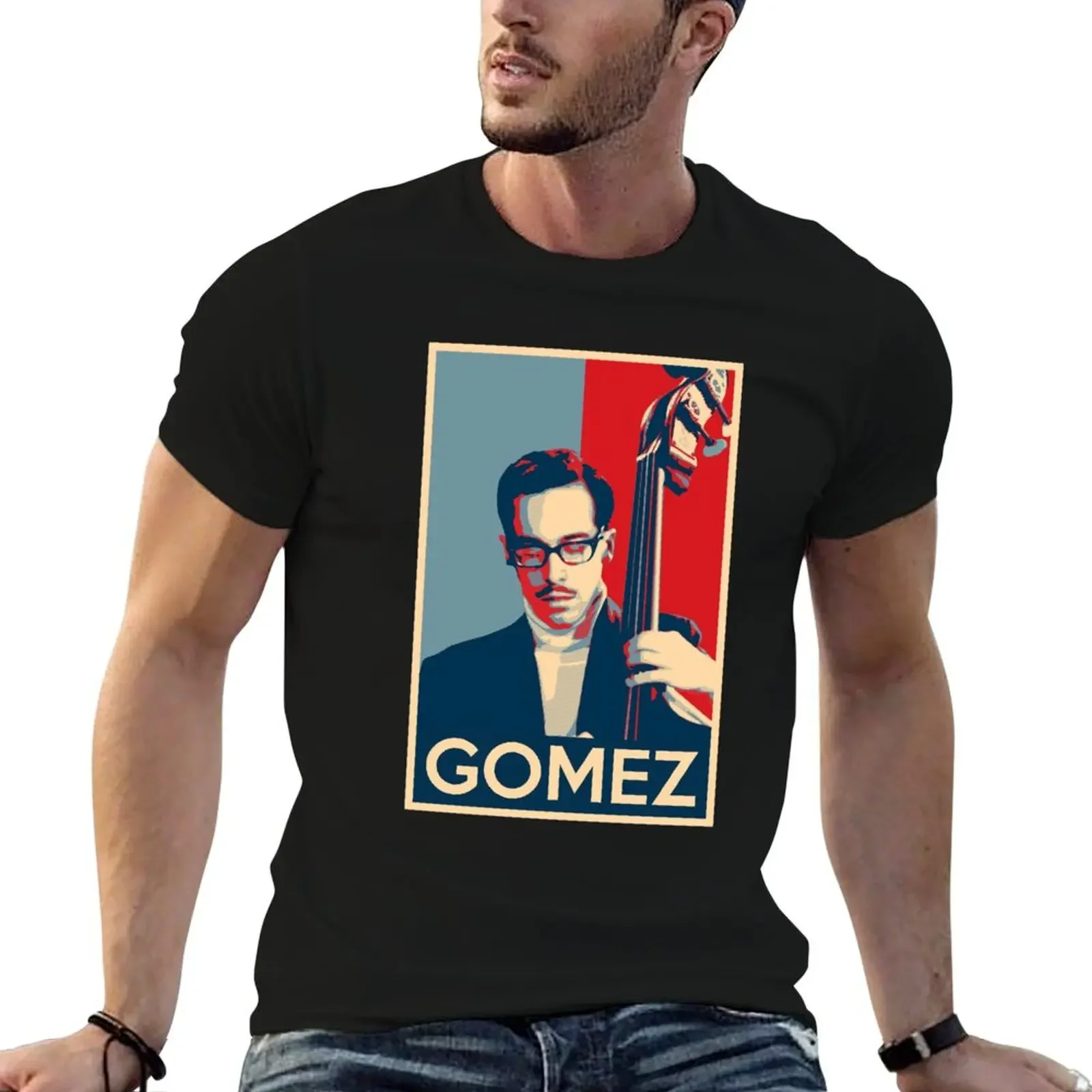 Eddie Gomez Hope Poster - Greatest musicians in jazz history T-Shirt oversizeds for a boy mens tall t shirts