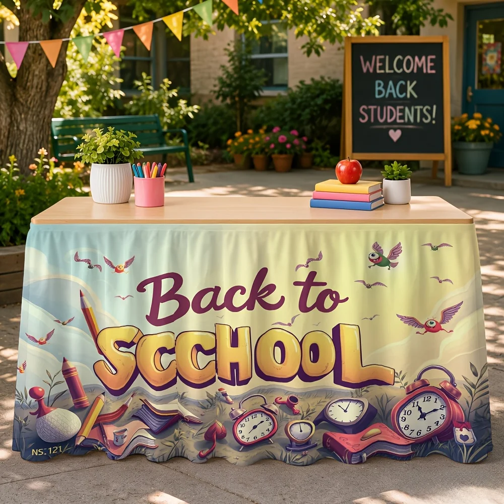 1-Pack homecoming printed tablecloth/table skirt for homecoming party interior decoration