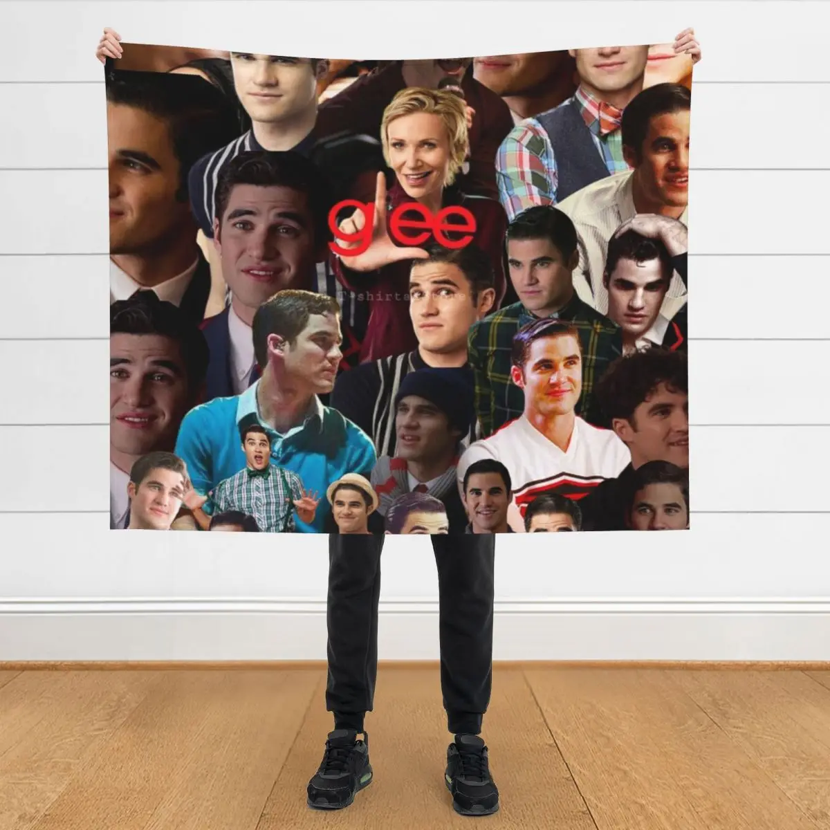 

blaine anderson-glee photo collage Throw Blanket Baby Sofa Quilt christmas decoration Kid'S Blankets