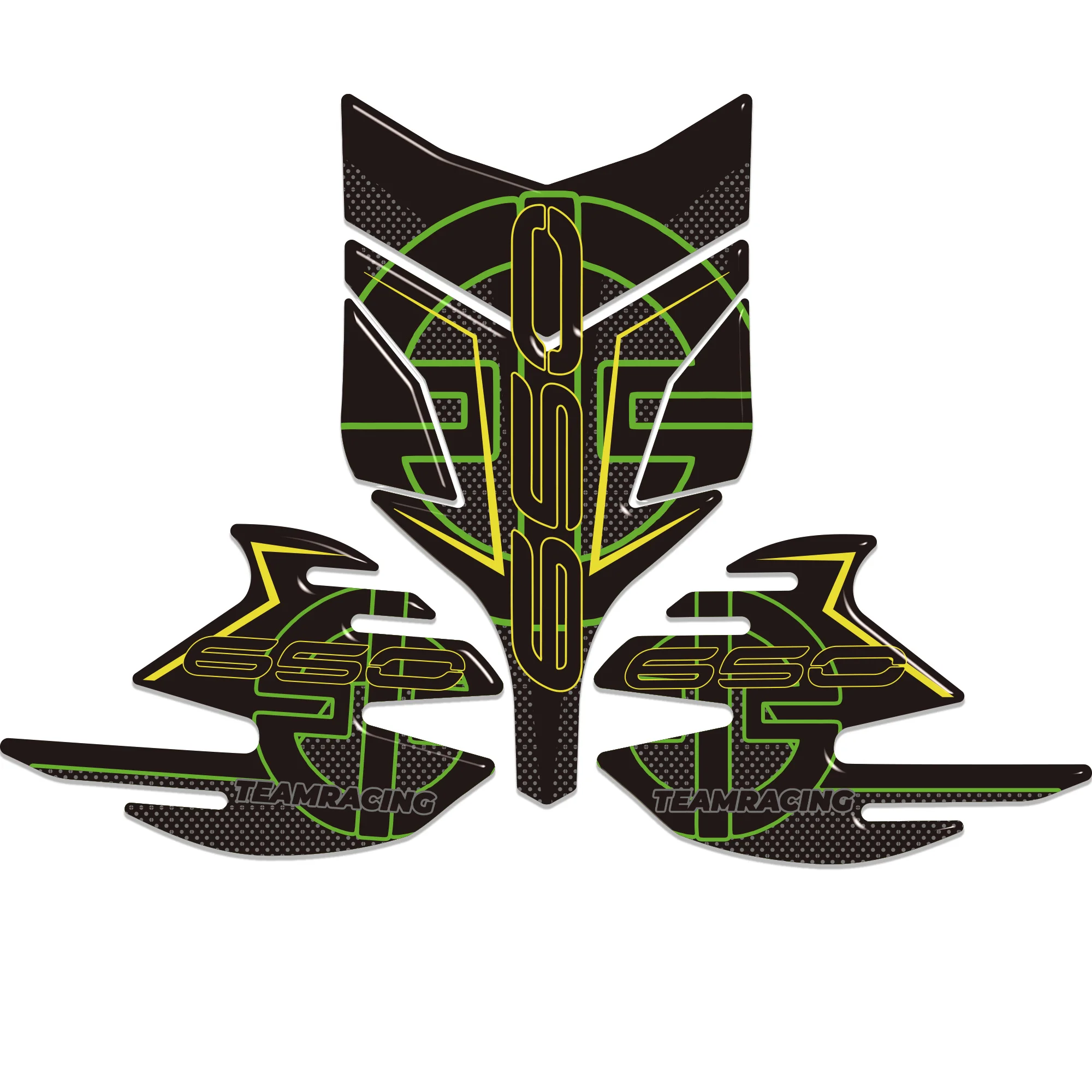 3D Resin Stickers KIT PROTECTIONS for Motorcycles Compatible with Kawasaki Ninja 650
