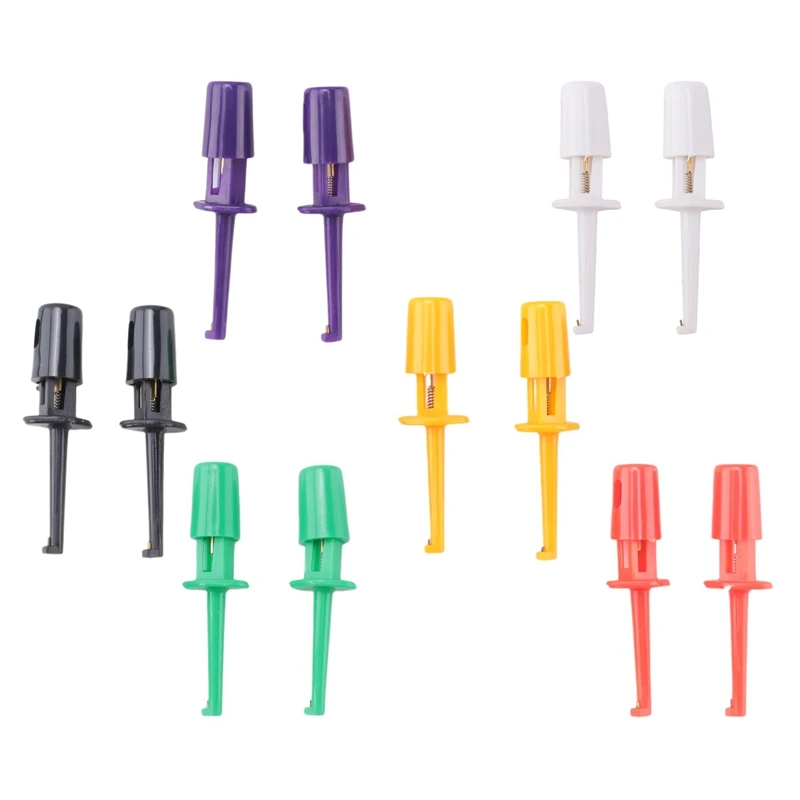 6-Color 12-Piece Test Probe Hook Mini IC Test Hook Suitable For Multimeter SMT SMD Wire Kit