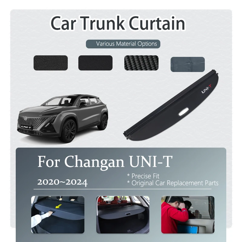 

Car Trunk Curtain Covers For Changan CS35 Plus 2018~2024 Retractable Trunk Storage Rear Rack Partition Shelters Auto Accessories