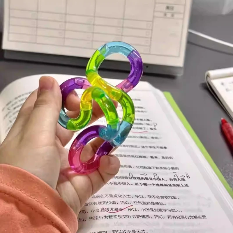 Verdrehbares Fidget-Spielzeug, Verformbares Seil, Rotierendes Fingerspielzeug zur Stresslinderung, Sensorisches Quetschspielzeug, Entspannungs-Partygeschenk – Detail 3