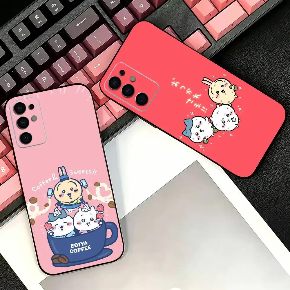 KAWAII C-Chikawa-cute Soft Black Phone Case for Samsung  S26,25,24,21,22,21,20,10,9,8,7,6Ultra,Plus,Fe, Lite