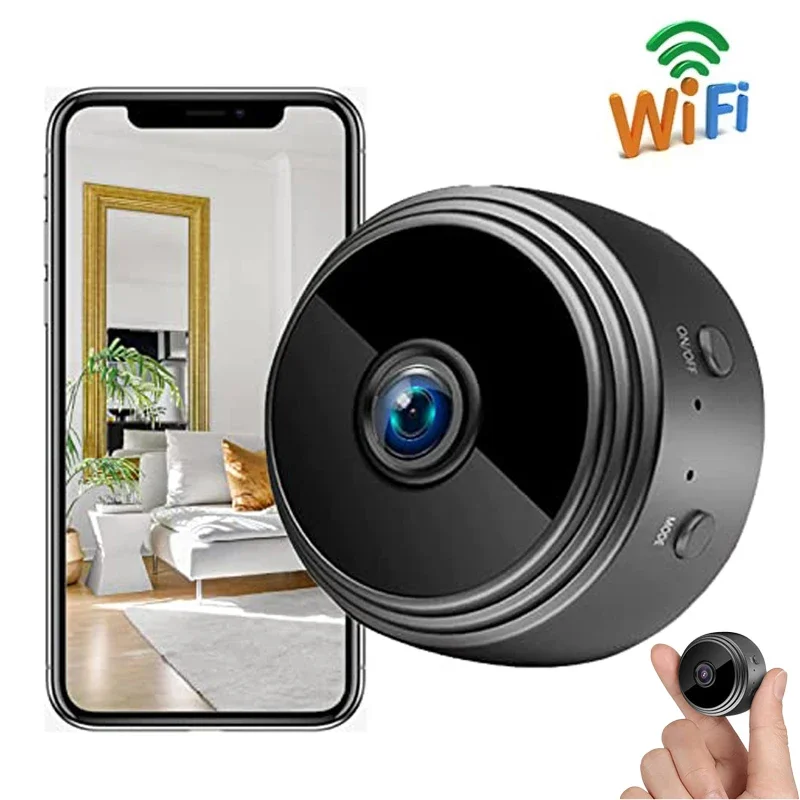 Kamera Pengintai Kamera Mini Wifi HD Seluler A9 1080P Camcorder Sensor Kamera Keamanan Nirkabel Keamanan Rumah Pintar Video Web