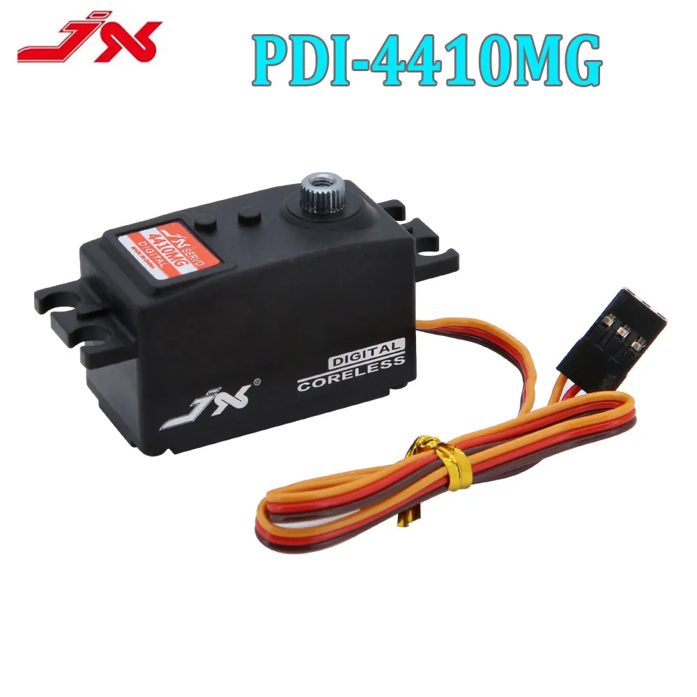 JX Servo PDI-4410MG 10Kg Engrenagem de metal de alta precisão Baixo perfil Coreless Servo 120 graus 1/8 1/10 RC Car Steering Digital Servo