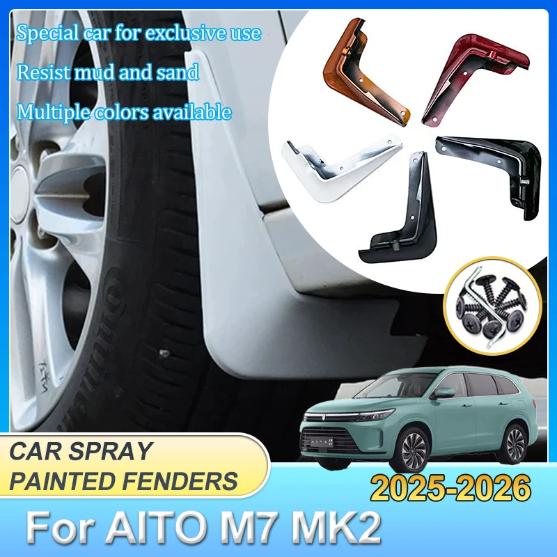 

Car Front Rear Fender For AITO M7 2025 2026 2027 MK2 Car Mud Flaps Splash Guards Mudguards Baking Paint Auto Tools Accessories