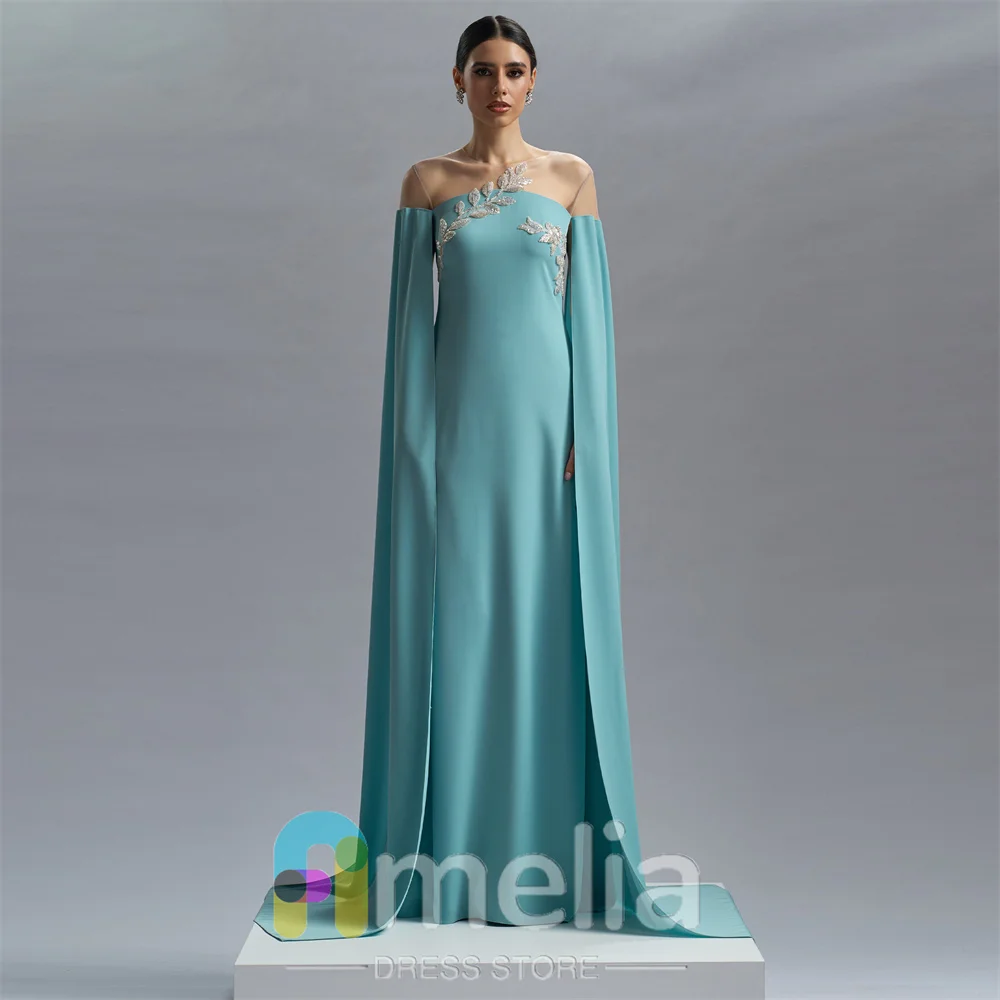 

Amelia Evening Dresses For Party Shawl Sleeves Prom Dresses Floor Length Elegant Formal Dress For Women Dubai 2024