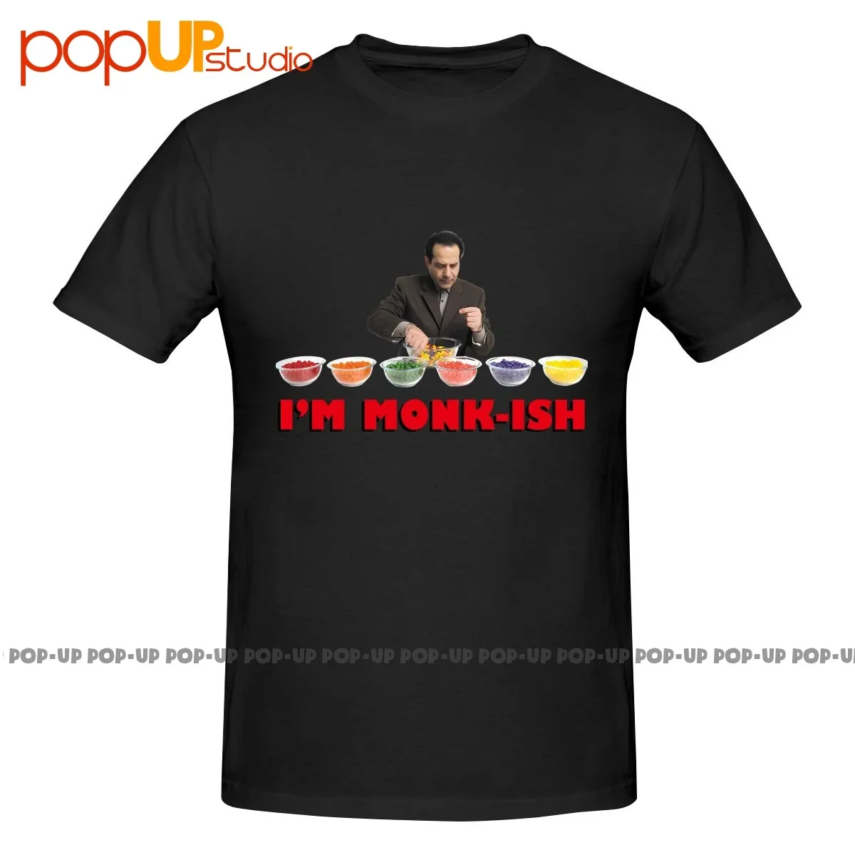 Monk Im Monk Ish Licensed Classic Tv Show Adrian Monk White Shirt T-shirt Tee Cotton Novelty