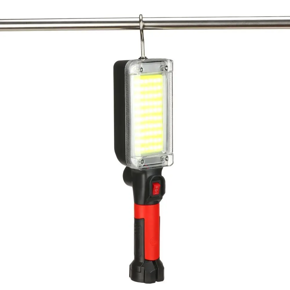 

2*18650 Battery Waterproof LED Work Light USB Rechargeable High Power Rechargeable Lamp With Hook COB Floodlight Working Lamp