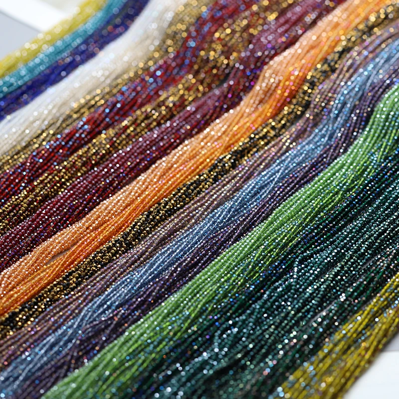 Glass Seed Beads 2Mm Jewelry Making - خرز زجاجي كريستالي ملون بحجم 2