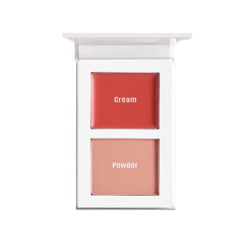 7-Farben-Private-Label-Rouge-Creme, individuelles Logo, Rouge Rouge, zweifarbiges cremiges Puder, All-in-One, natürliches Pigment, wasserfestes Make-up