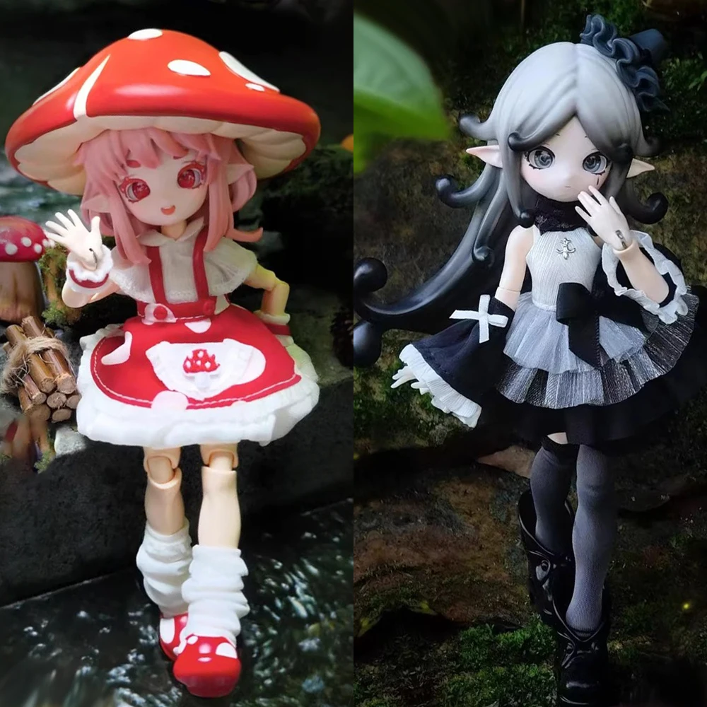 Mushroom Mycelium 1/12 BJD Blind Box Dress up Anime Figure Collectible Trendy Toy Kawaii Movable Joint Doll Surprise Gift decor view 6