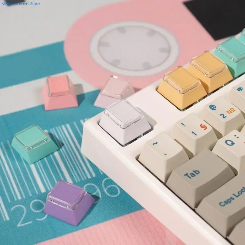 N2UB 8PCS Original Height Keycaps from Durability PBT for Long Time Use on Mechanical Keyboards