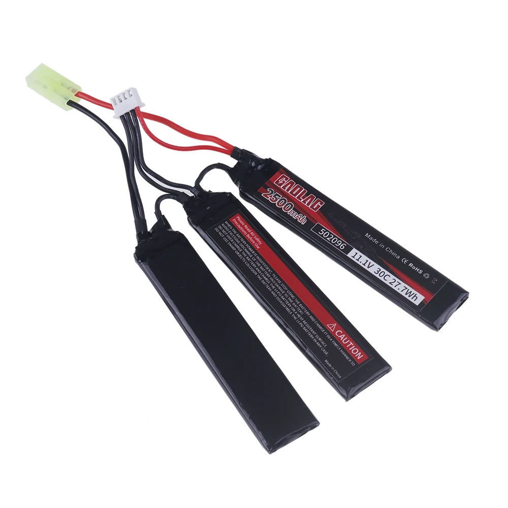 3S Water Gun Airsoft Battery Mini-Tamiya Plug 11.1V 2500mAh LiPo Battery for Airsoft gun BB Air Pistol Electric Toys Guns Parts