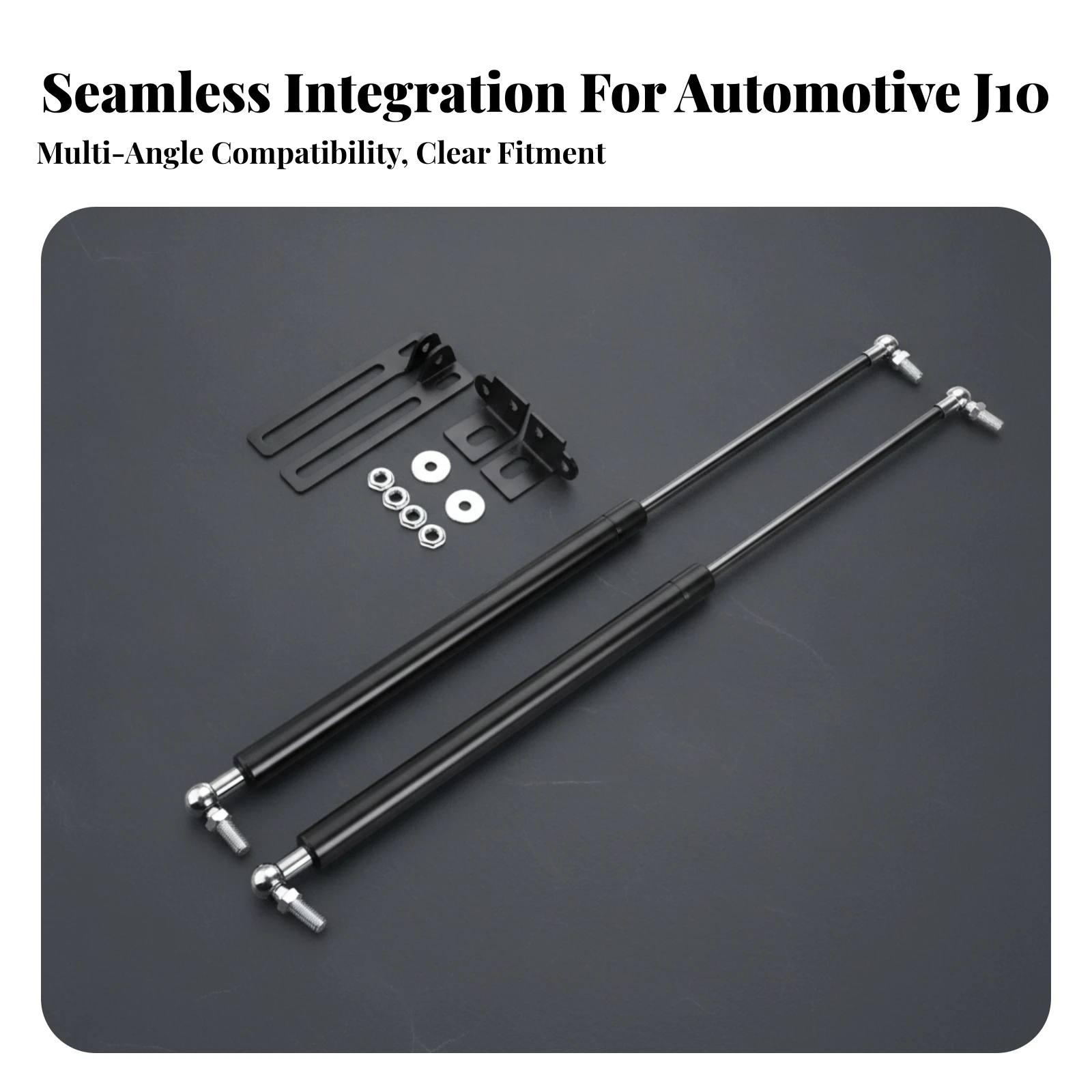 Hood Gas Spring Support Assembly Left and Right Hood Lift Support Auto Part Easy to Install Hardware Cylindrical for Drivers