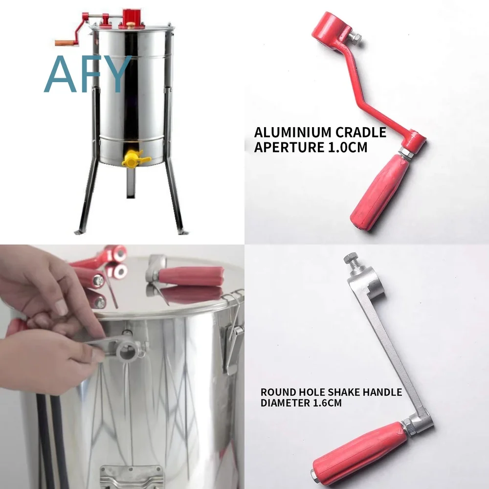Honey Shaker for Beekeeping Tools Stainless Steel Honey Extractor Three Frame Manual Honey Collector for EX-003C Apiary