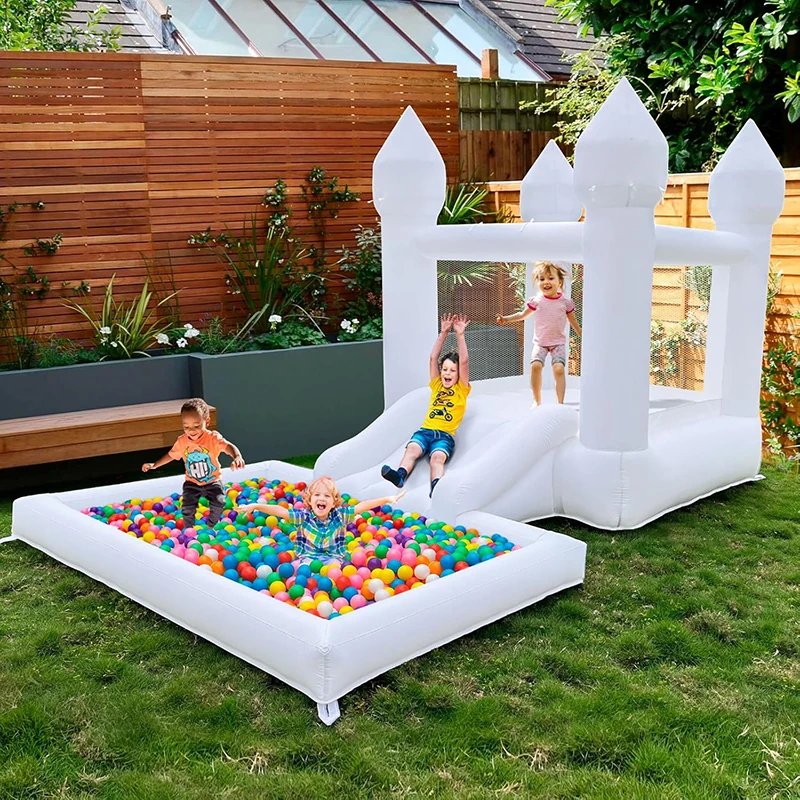 9FT Outdoor Indoor Aufblasbare Spiele Schloss Für Kinder Springen Schloss Mit Rutsche Und Ball Pit Hüpfburg Hüpfburg