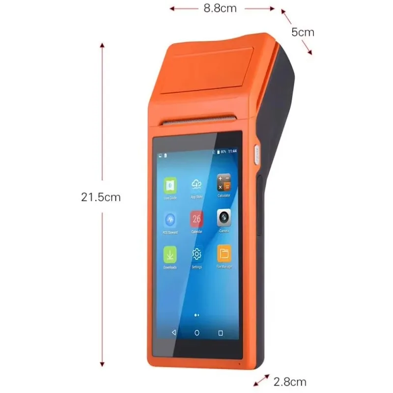 Mini draagbare Android kassasysteem POS-terminal met 58mm printers & scanners