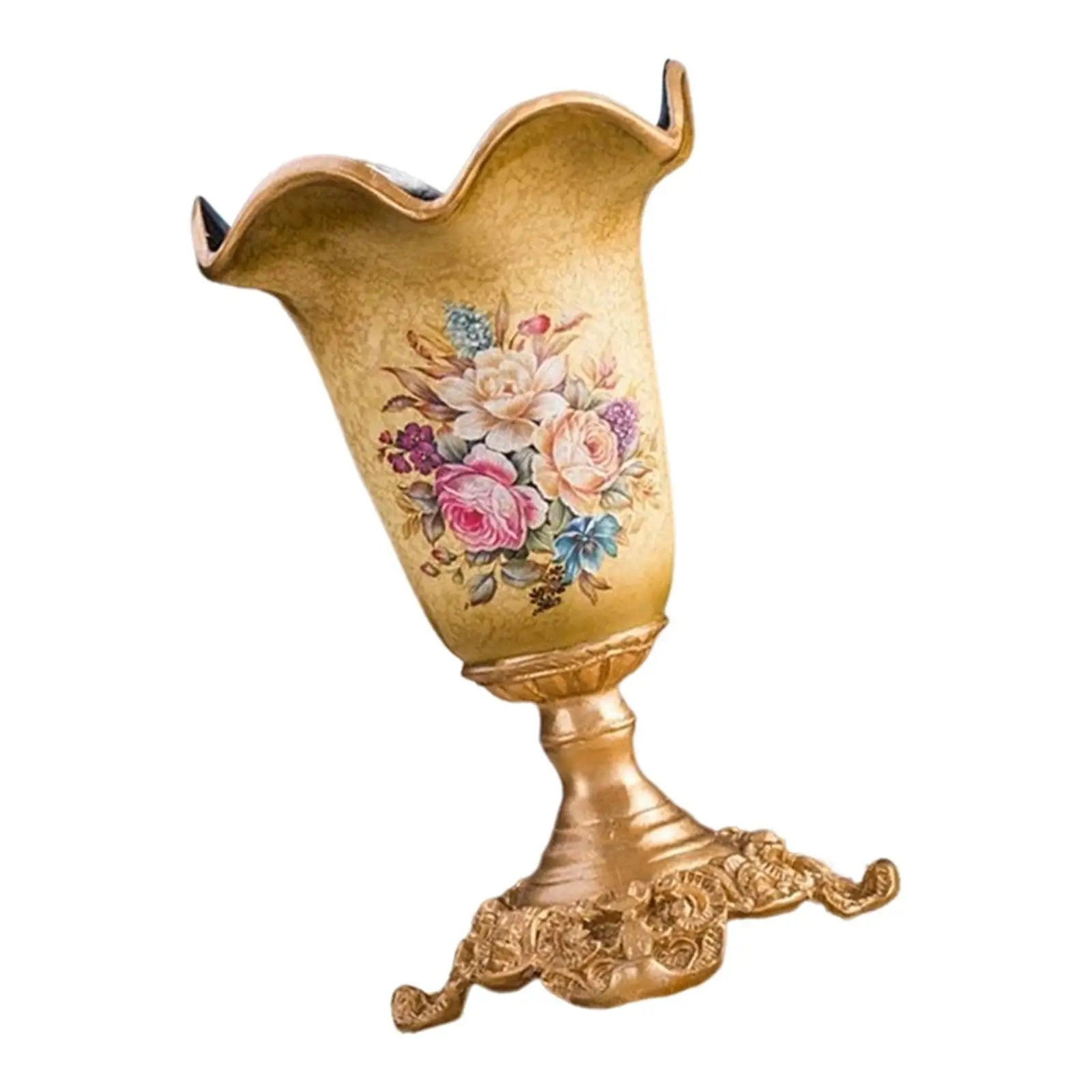 Contenitore floreale in resina con supporto per ornamento regalo in vaso decorativo in stile vintage per