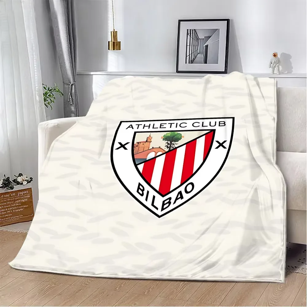 VIKAMA Athletic Bilbao Logo Cubierta Manta Franela Dormitorio Salón Manta Ventilador Regalo Decoración Del Hogar