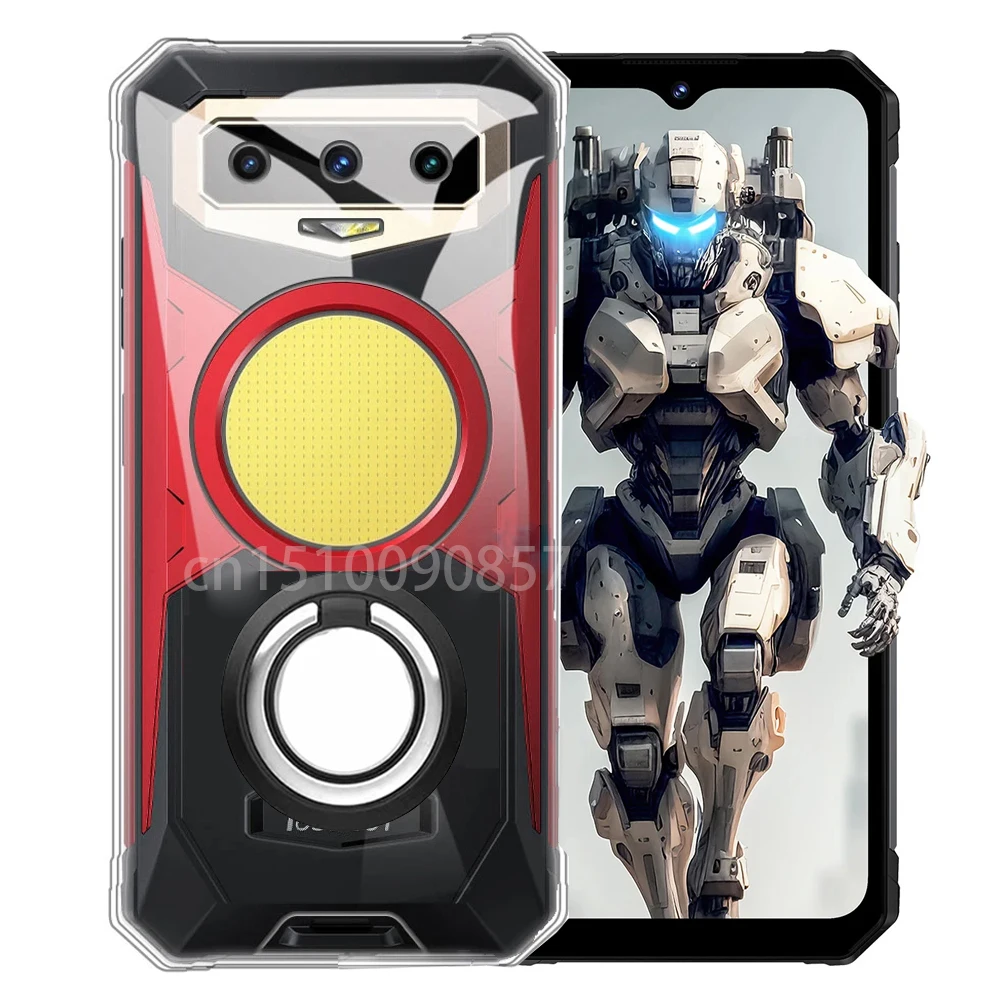 Case For Fossibot F102 Ring Holder Shockproof Soft TPU Cover For Fossibot F102 Couqe Funda