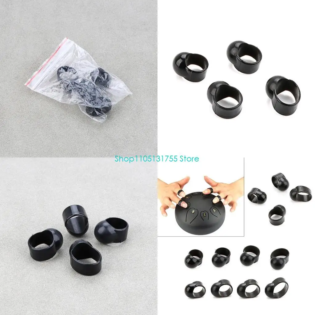 

K0EF 4 PCS Percussion Instrument Drum Finger Sleeve Knocking Playing Finger Cover