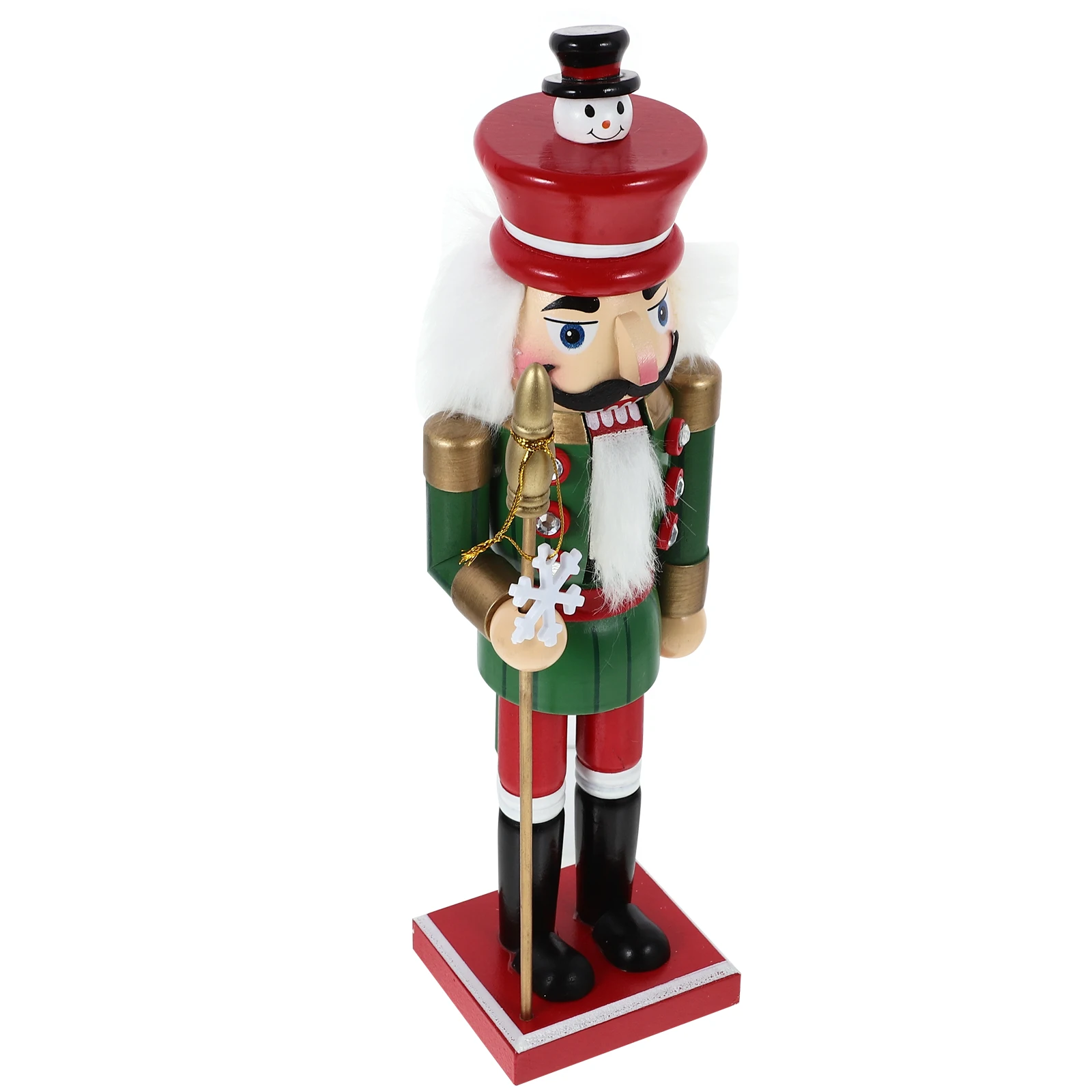 

Christmas Nutcracker Figurine 35CM Wooden Puppet Decor Craft nament Xmas Tabletop Adornment Holiday Gift Idea