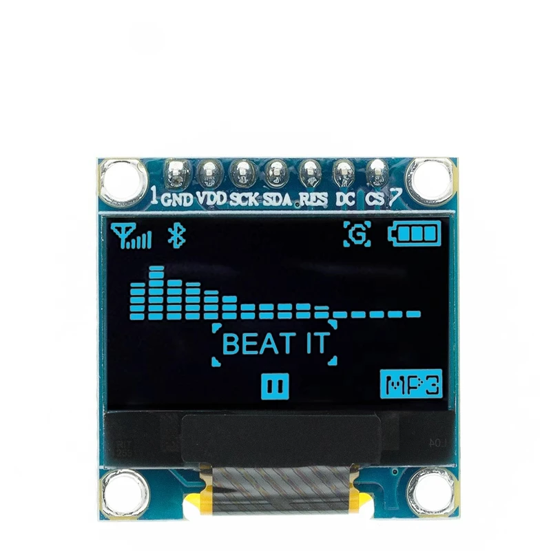 10pcs 0.96 Inch 7 pin Blue Yellow and Blue  White I2C IIC Communication Display OLED LCD Module