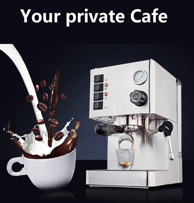 

15 bar CB-888 Espresso Coffee machine Semi-automatic Italian Coffee Machine Stainless Steel Household Espresso Machine