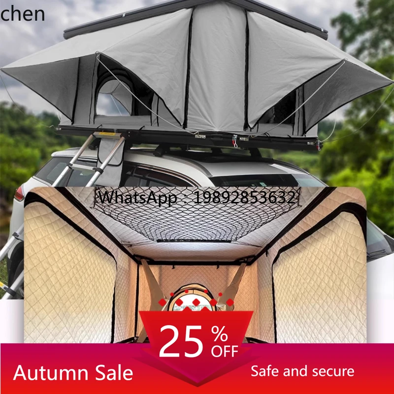 

aluminum alloy sunroof in and out of the car roof tent fully automatic self-driving tour outdoor tent rainproof