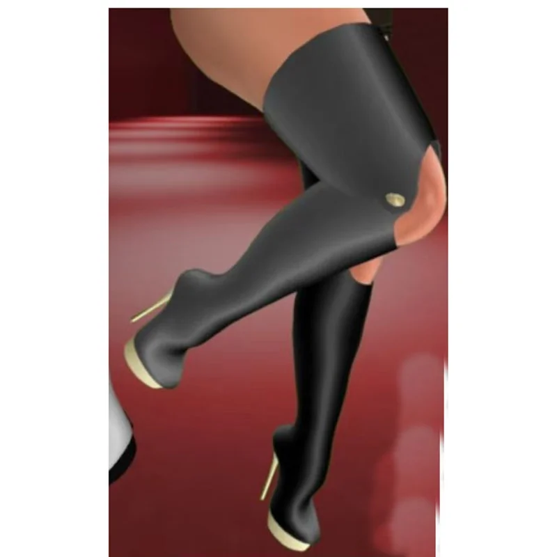 Black Hollow Over Knee High Boots Thin High Heel Pointed Toe Fashion Sexy Cool Summer Big Size 2026 Woman Shoes Zapatillas Mujer