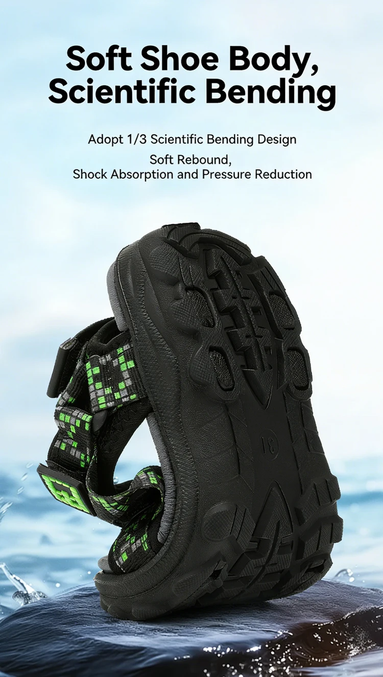 Kinder Casual Flache Sandalen Jungen Sommer Strandschuhe Atmungsaktive Offene Zehen Rutschfeste Kinder-Laufschuhe – Detail 8
