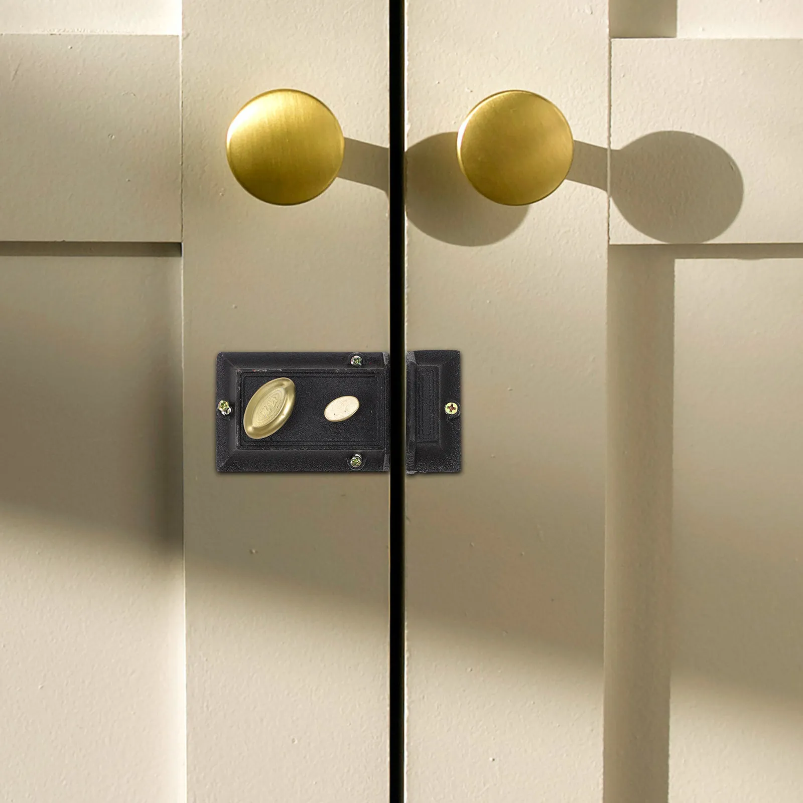 

1Set Vintage Copper Iron Double Security Pin Tumbler Door Lock for Wooden Doors 35-55Mm Thick Home School Hotel Warehouse
