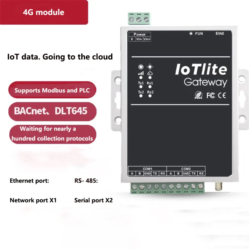 

203-IoTlite IoT шлюз, шлюз MQTT, шлюз IoT, поддержка Modbus BACnet PLC и других протоколов коллекции с адаптером и Wi-Fi