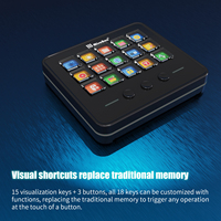 Mirabox M18 V2.0 Stream Deck Keyboard Visual DIY Macro Buttons Desktop Keyboard 18Keys Adjustable Console Stand Touch HA Custom