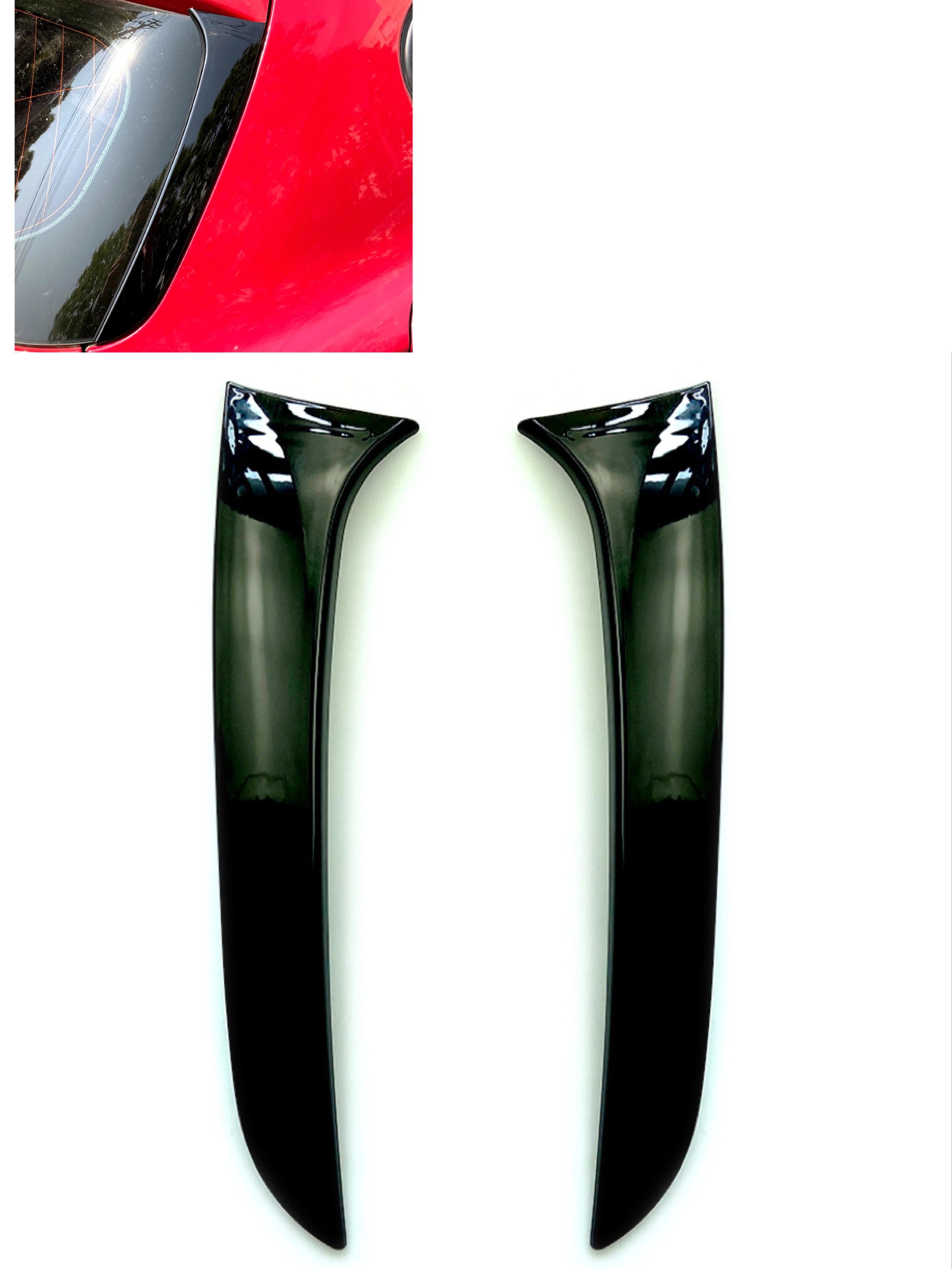 

2pcs Rear Window Side Spoiler Canard Splitter Trim For BMW F20 F21 1 Series 2012 2013 2014 2015 2016 2017 2018 2019 ABS