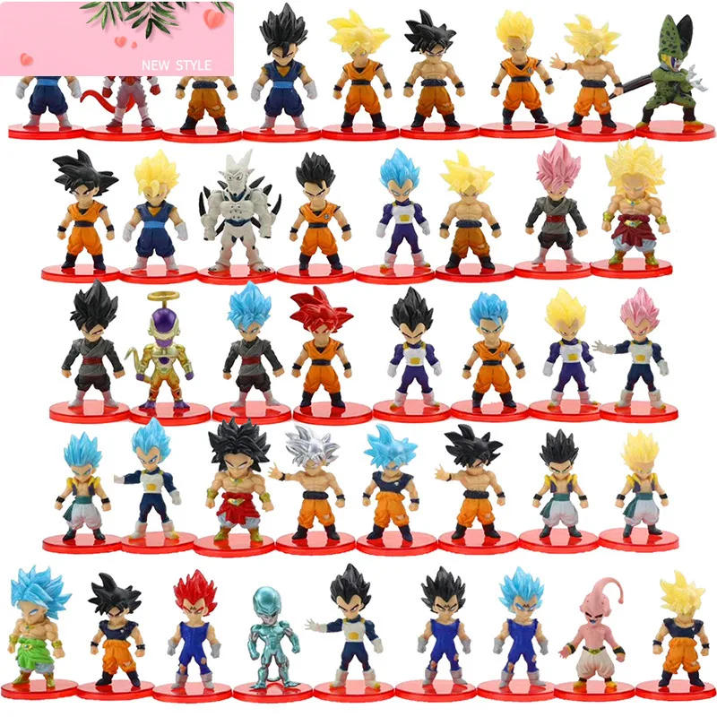 

21pcs/lot Dragon Ball Mini Figure Super Saiyan Goku Vegeta Action Figures DBZ Dolls Model Toys Gifts