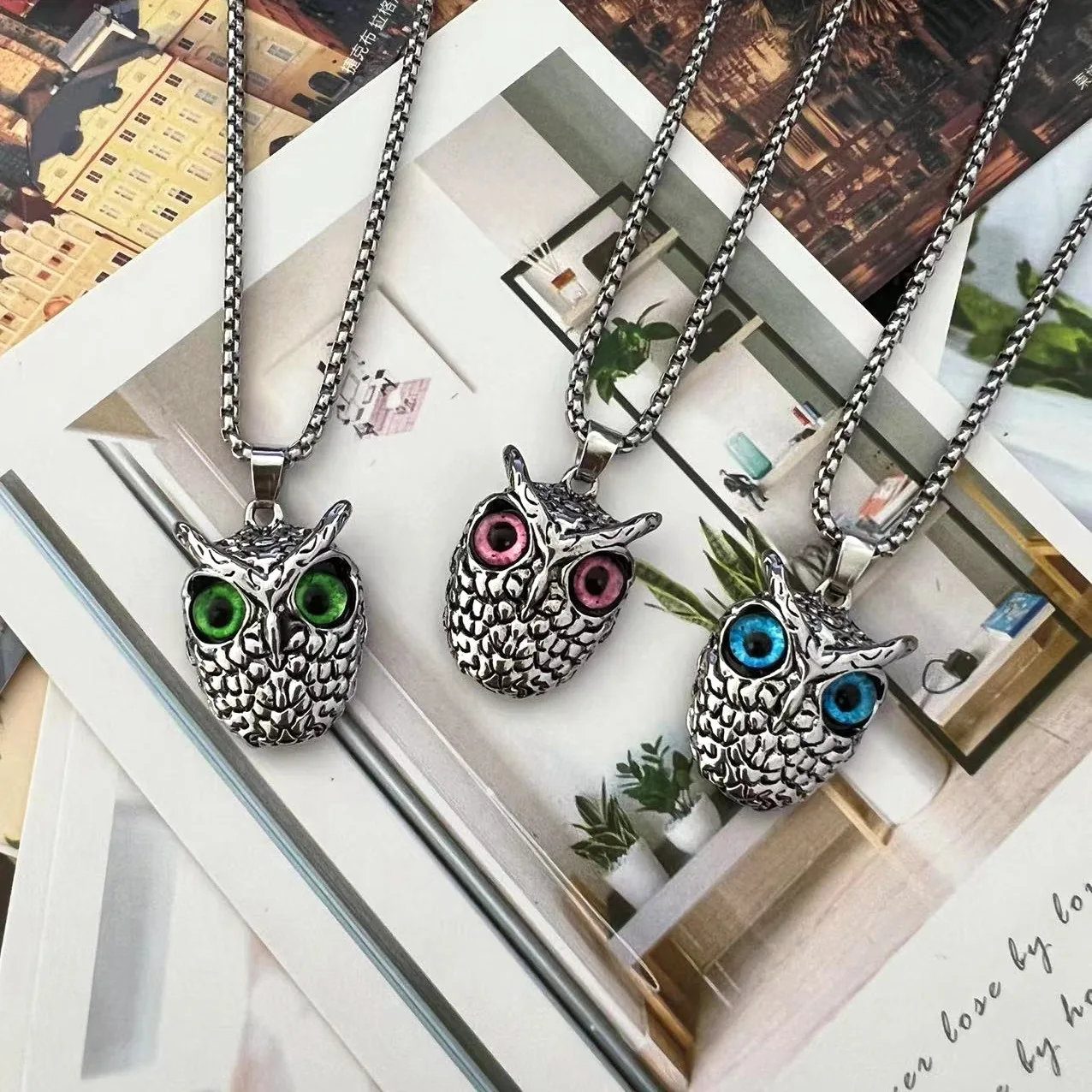 Vintage Fashion Owl Pendant Necklace for Women Charm Chain Statement Animal Necklace Punk Party Jewelry Gift Collares Mujer