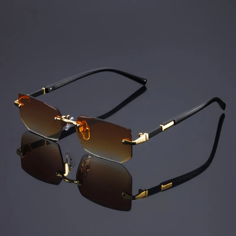5 Pairs of Vintage Black Frameless Glasses Set Including Suitable for Both Men and Women Suitable for Parties and Daily Wear