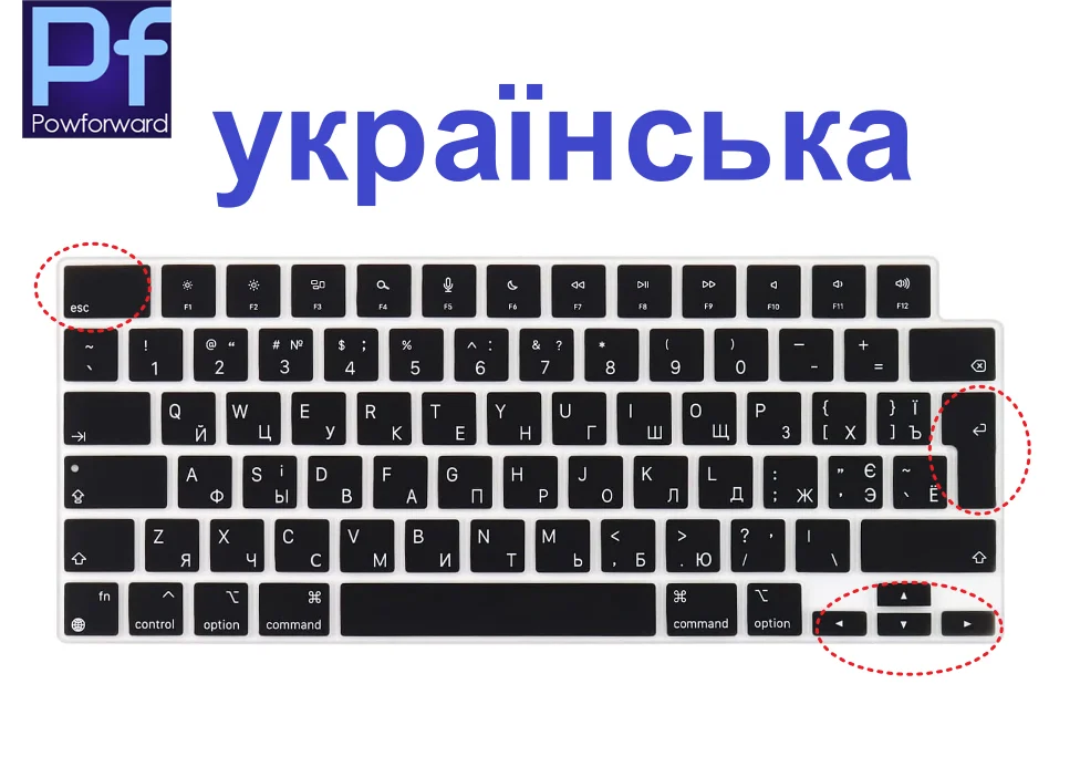 Ukrainian Russian for MacBook Pro M2 2023 16 inch A2780 / Air 13 M2 A2681 2022 Pro 14