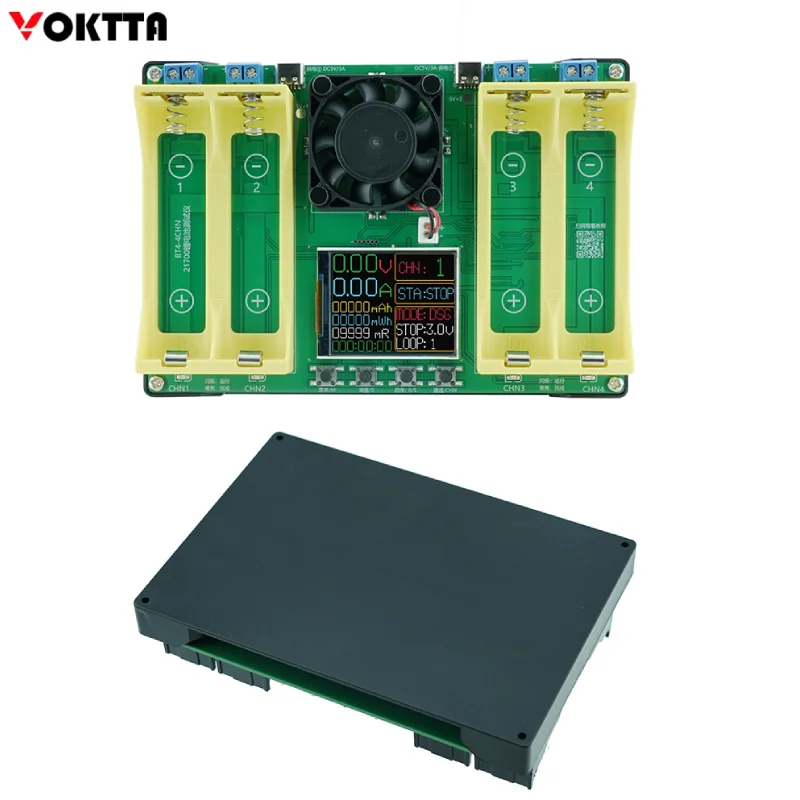 Four-Channel Mini  Battery Tester With Color Screen For 21700 Battery Testing Charge/Discharge Battery Capacity Tester