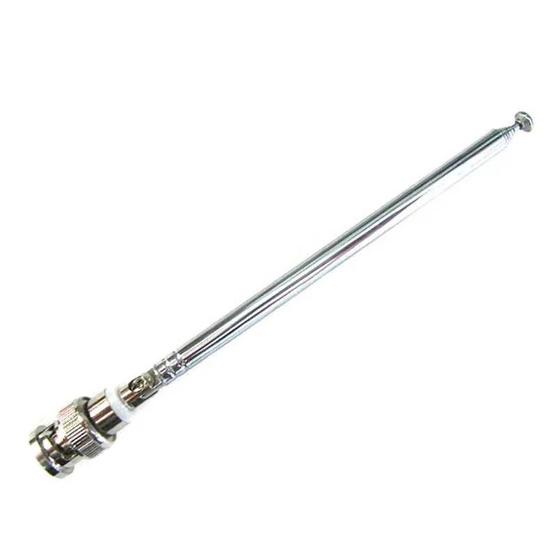 (.) 1Pcs 360 Degrees 765mm Telescopic Antenna Q9 BNC Connector Portable FM Radio Scanner VHF UHF TW