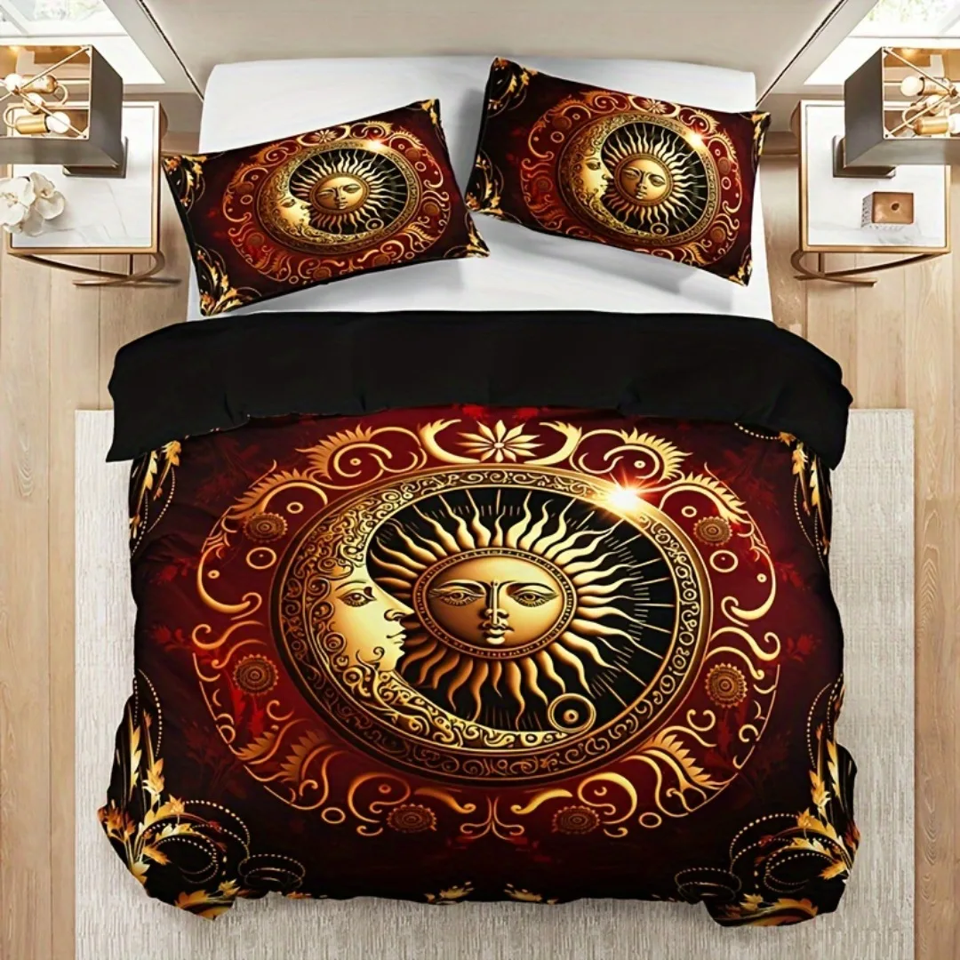 

Mystic Celestial Sun Moon комплект постельного белья с 3D принтом, удобный пододеяльник King Queen Twin Size, подарок на день рождения, украшение для спальни